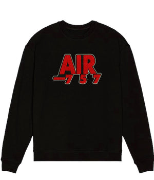 Black Crewneck with RED patch