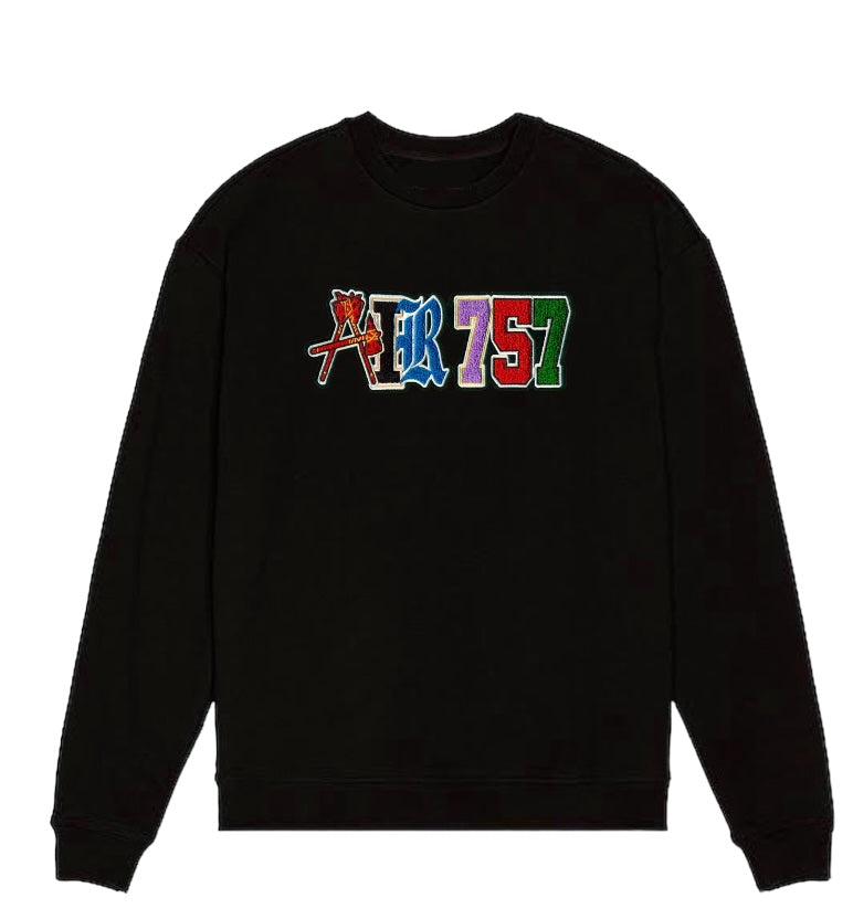 Black PRO Patch Crewneck