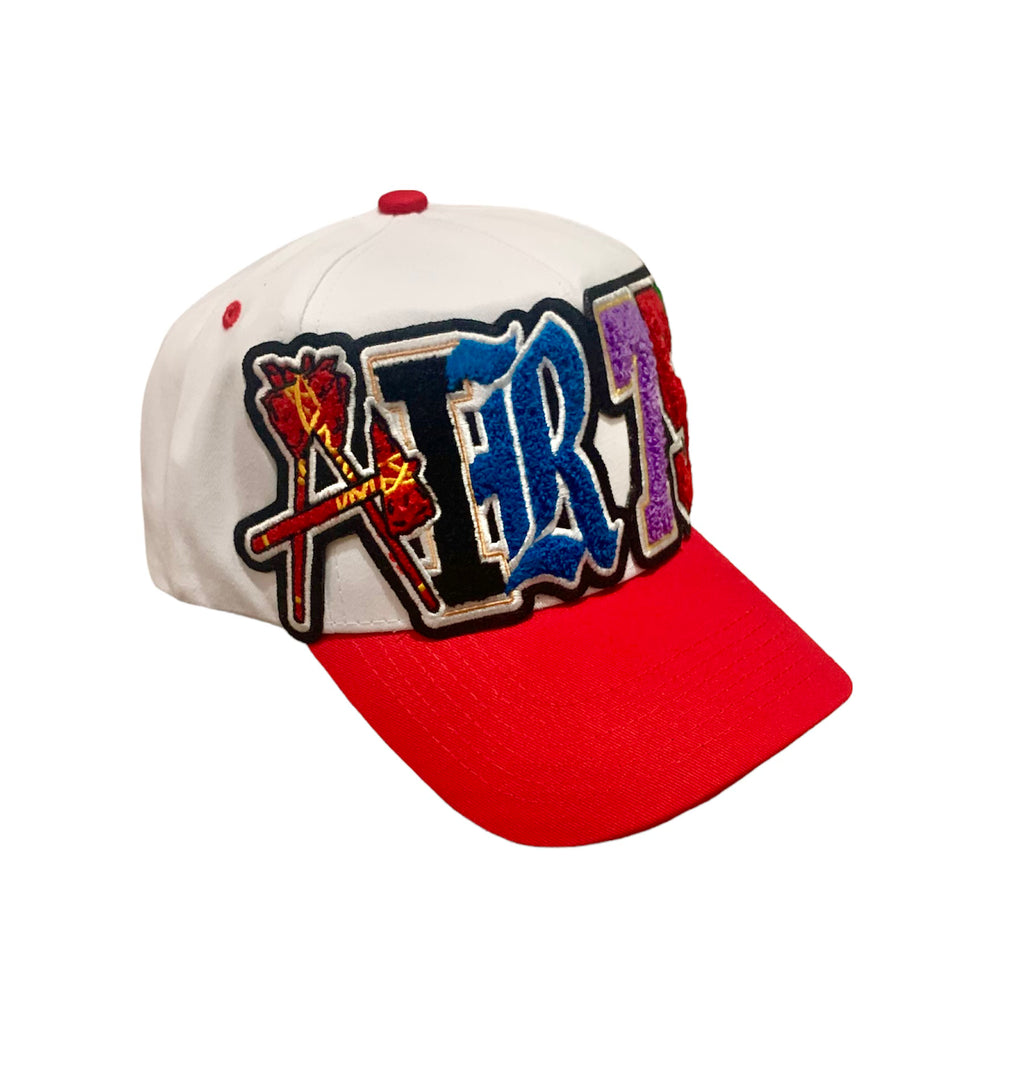 White/Red Snapback